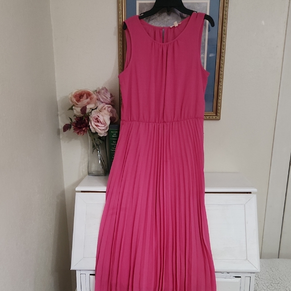 Elegant Pink Sleeveless Dress Feminine Summer Garden Party Church